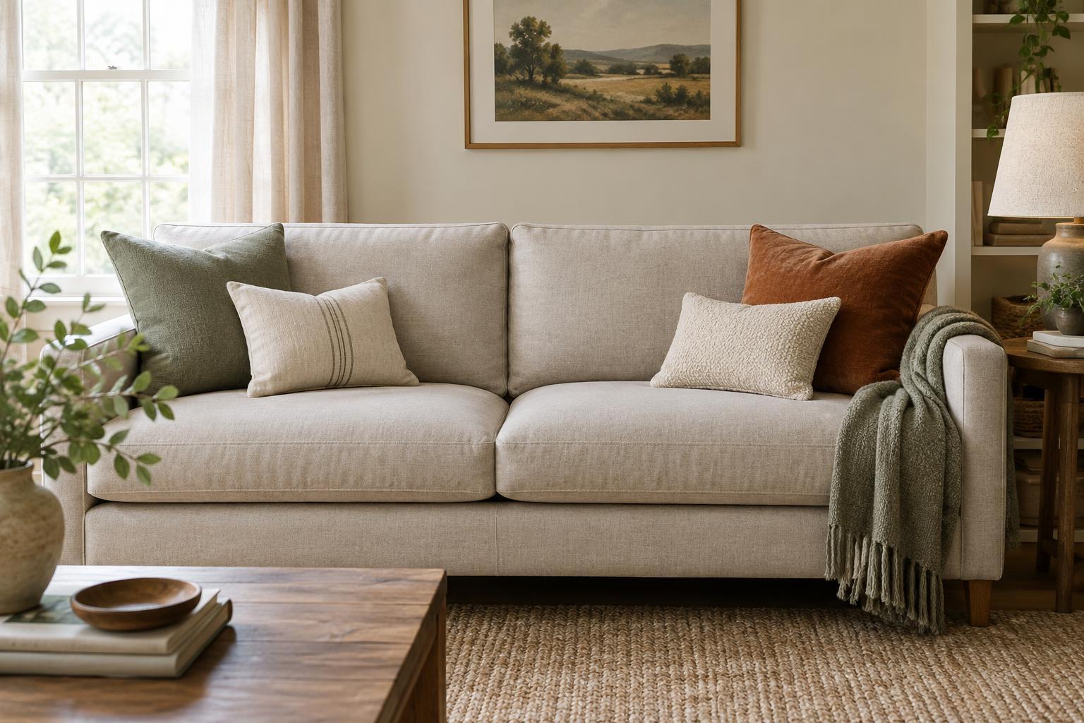 How to Arrange Throw Pillows Without Crowding a Sofa